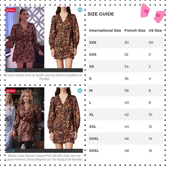 NWT SANDRO Paris - Lunas Silk Leopard Print Mini Dress S - Picture 11 of 13